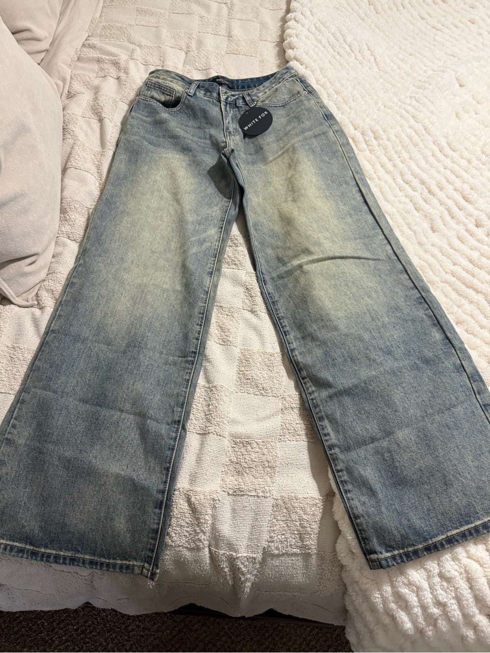 White Fox Boutique Light Blue Wide Leg Jeans